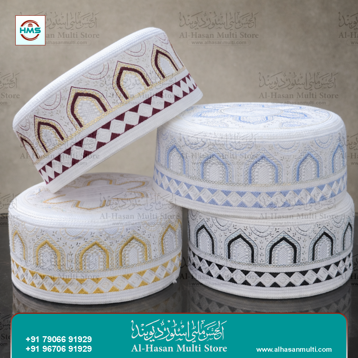 Mihrab Embroidered Topi