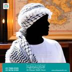 Premium Black & White Palestinian Keffiyeh Rumal