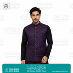 The Royal Plum Geometric Jacquard Sadri
