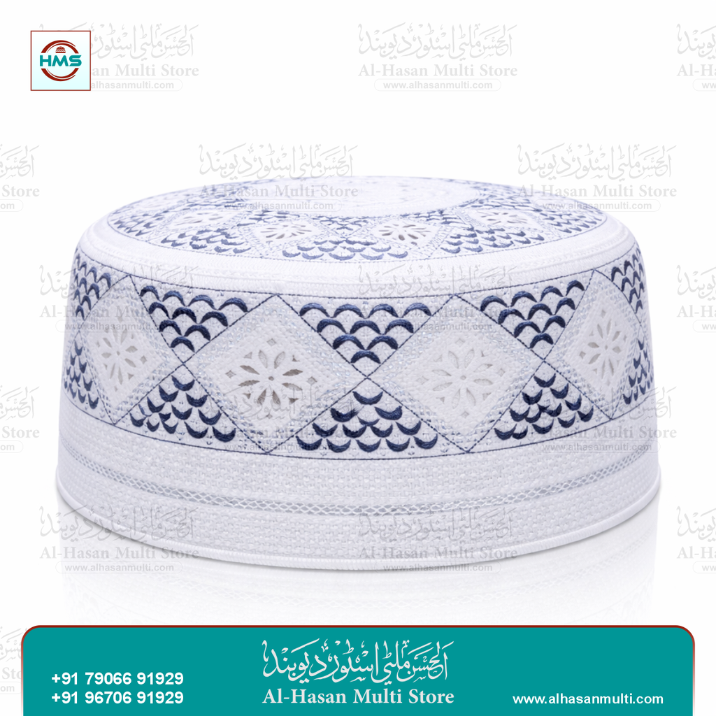 Design Diamond Embroidered Muslim Topi