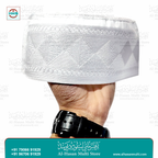 Premium White Mesh Prayer Topi