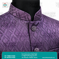 The Royal Plum Geometric Jacquard Sadri
