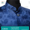 The Royal Blue Floral Jacquard Sadri