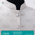 Frost White Sequin Embroidered Sadri Waistcoat for Men