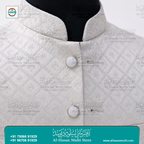 Frost White Sequin Embroidered Sadri Waistcoat for Men