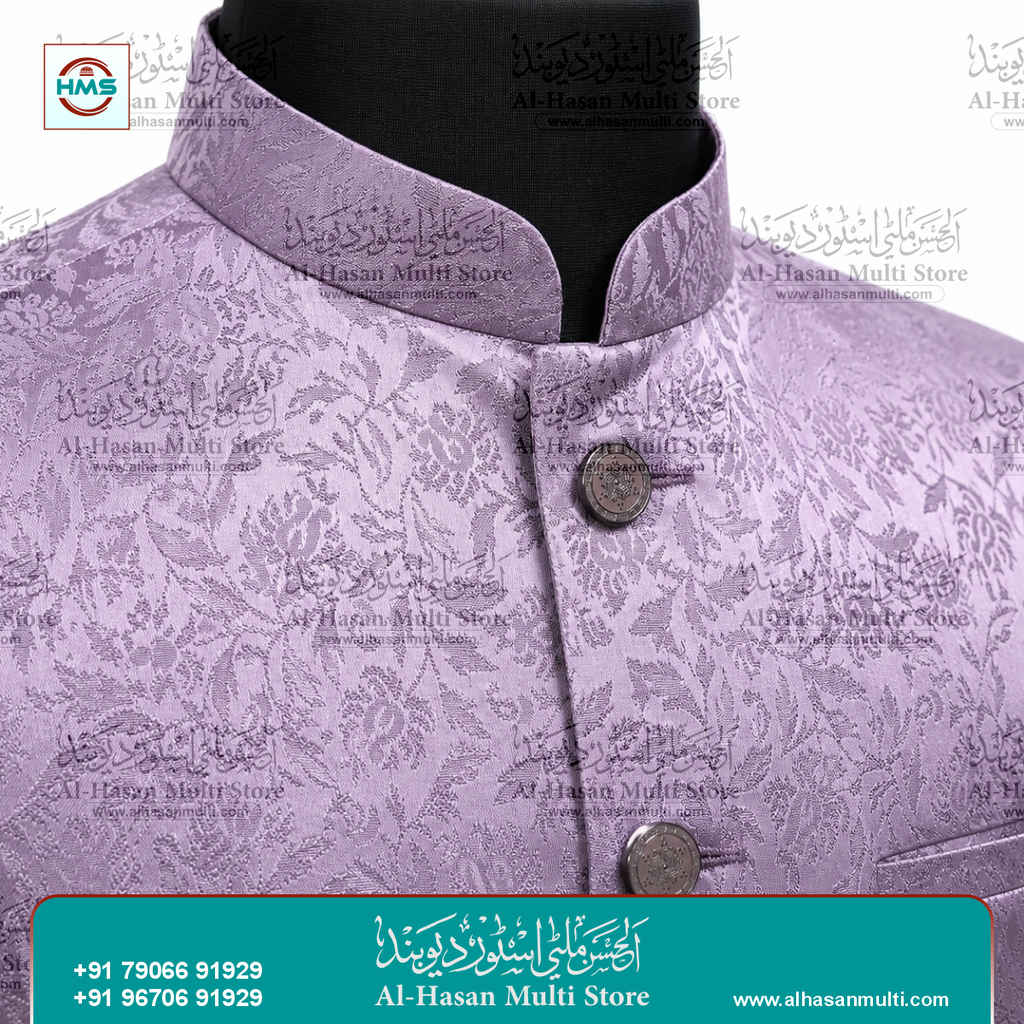 The Lavender Blossom Floral Jacquard Sadri