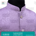 Lavender Mist Floral Jacquard Sadri Waistcoat for Men