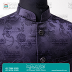 Onyx Black Diamond Jacquard Sadri Waistcoat for Men