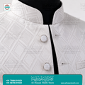 Ice Silver Diamond Jacquard Sadri Waistcoat for Men