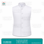 Ice Silver Diamond Jacquard Sadri Waistcoat for Men