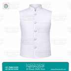 Pure White Premium Sadri Waistcoat for Men