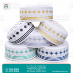 Diamond Floral Embroidered Muslim Topi