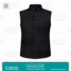 Jet Black Premium Sadri Waistcoat for Men