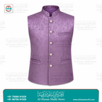 Mint Silver Brocade Sadri Waistcoat for Men
