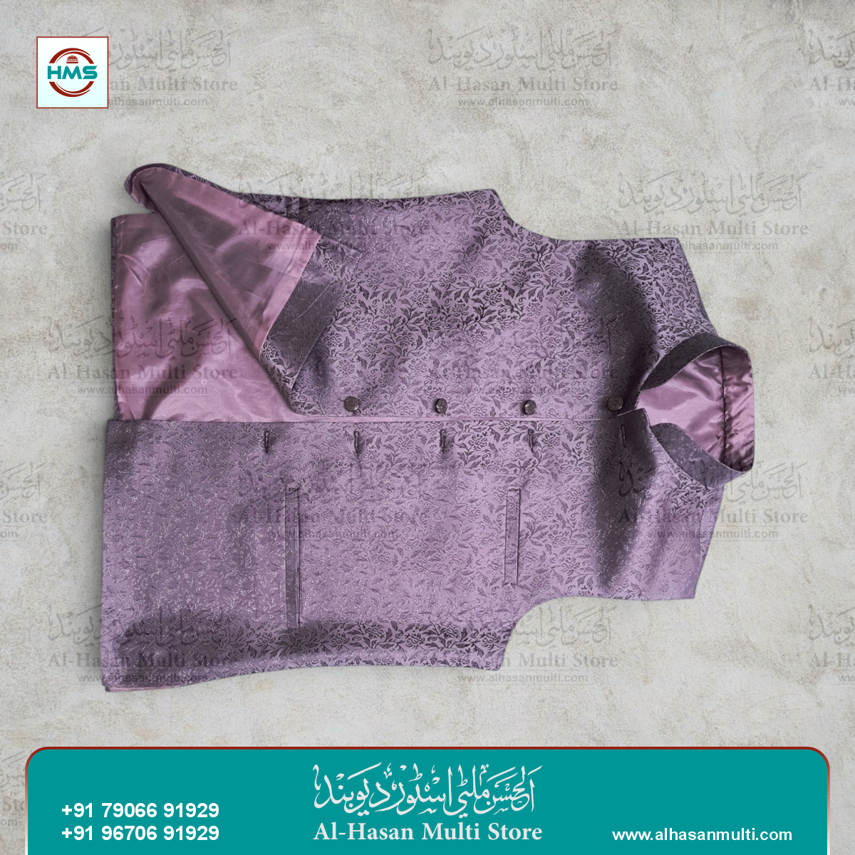 The Lavender Blossom Floral Jacquard Sadri