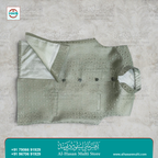 Sage Green Diamond Jacquard Sadri Waistcoat for Men