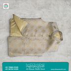 Imperial Gold Motif Jacquard Sadri Waistcoat for Men