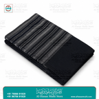 Premium Qasmi Black & White Traditional Striped Imama | Soft Cotton Islamic Turban Cloth | 5 MTR.