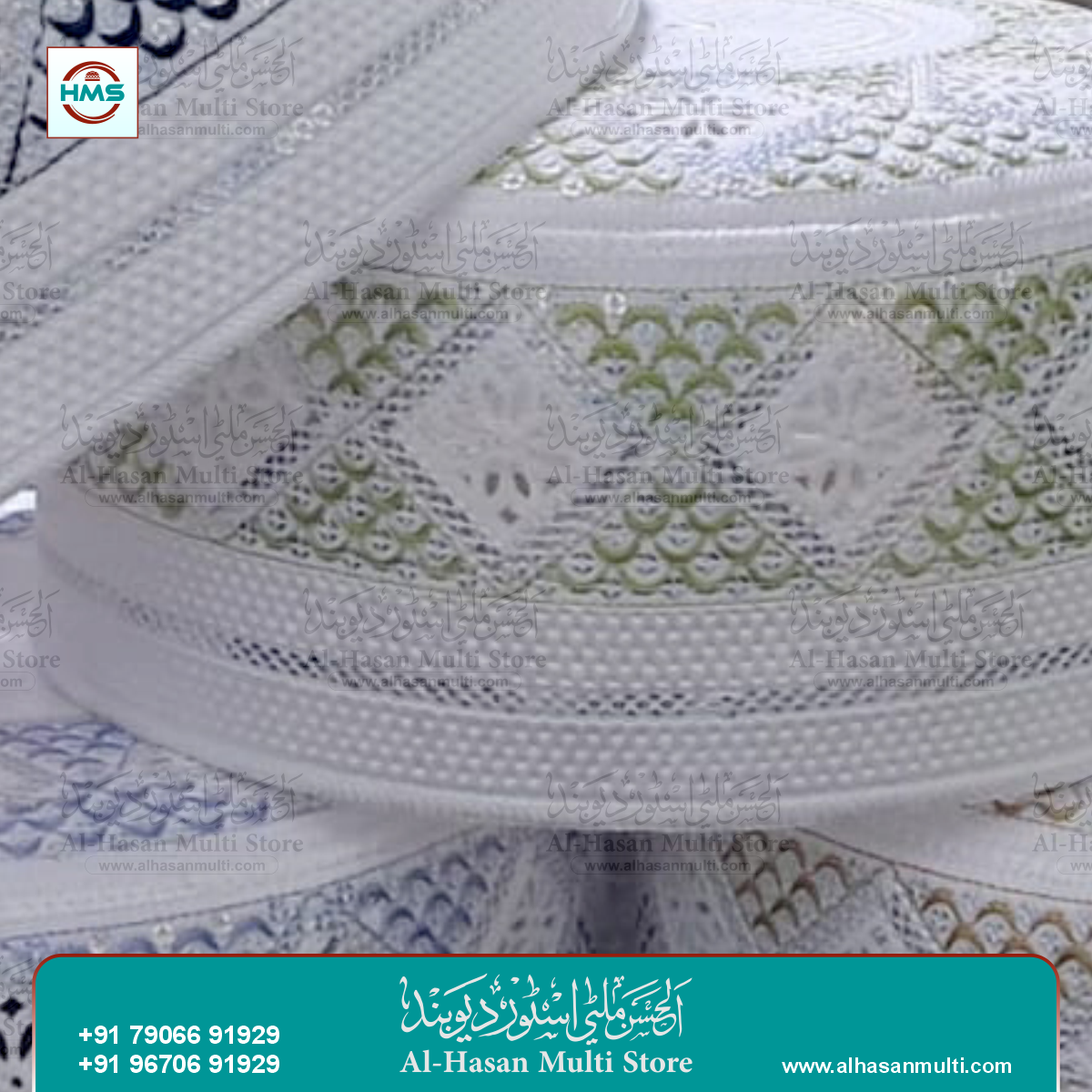 Design Diamond Embroidered Muslim Topi