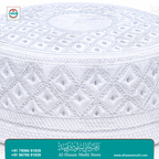 White Diamond Embroidered Prayer Topi
