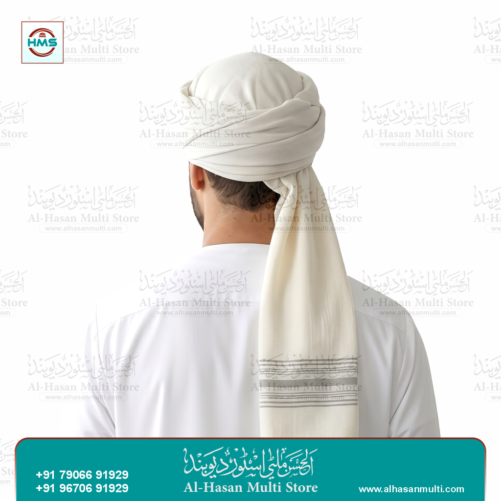 Premium Cotton Imama - Original Yemeni Style Striped Imama