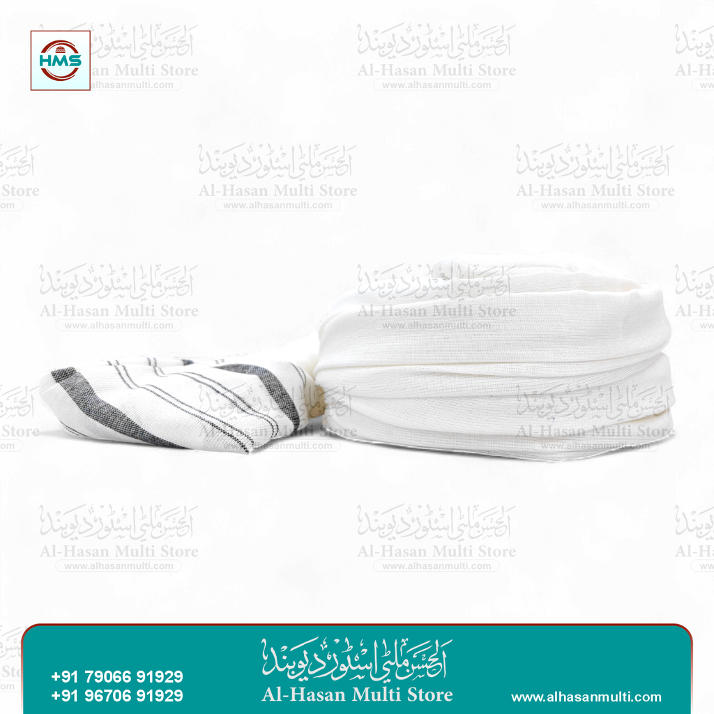 Premium Cotton Imama - Original Yemeni Style Striped Imama